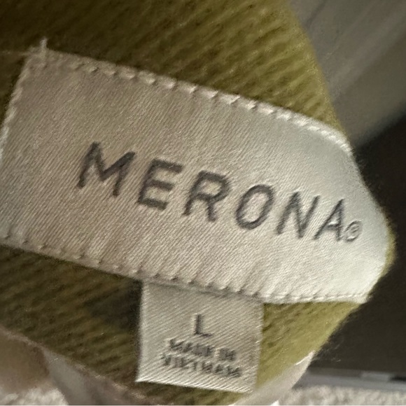 Swing 3 button boat neck pea green coat - Picture 6 of 7